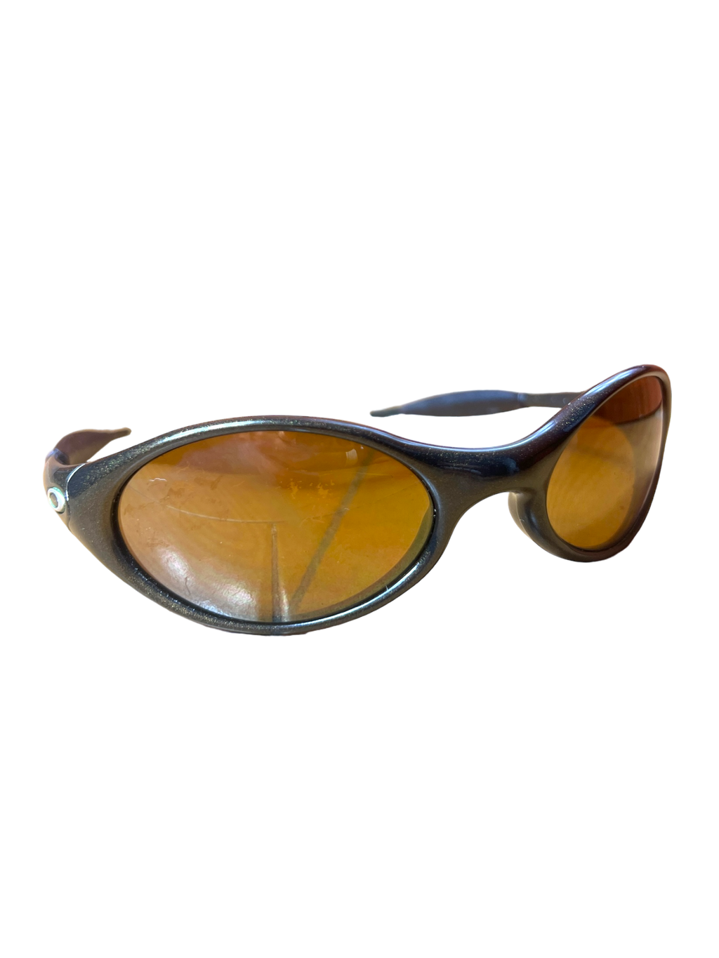 Oakley eye jacket gold iridium lens sunglasses