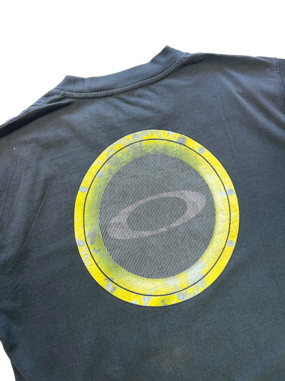 00's Oakley yellow icon tee - M