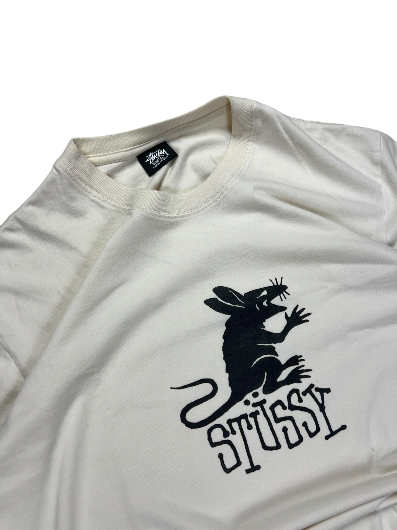 Stussy rat print tee - L