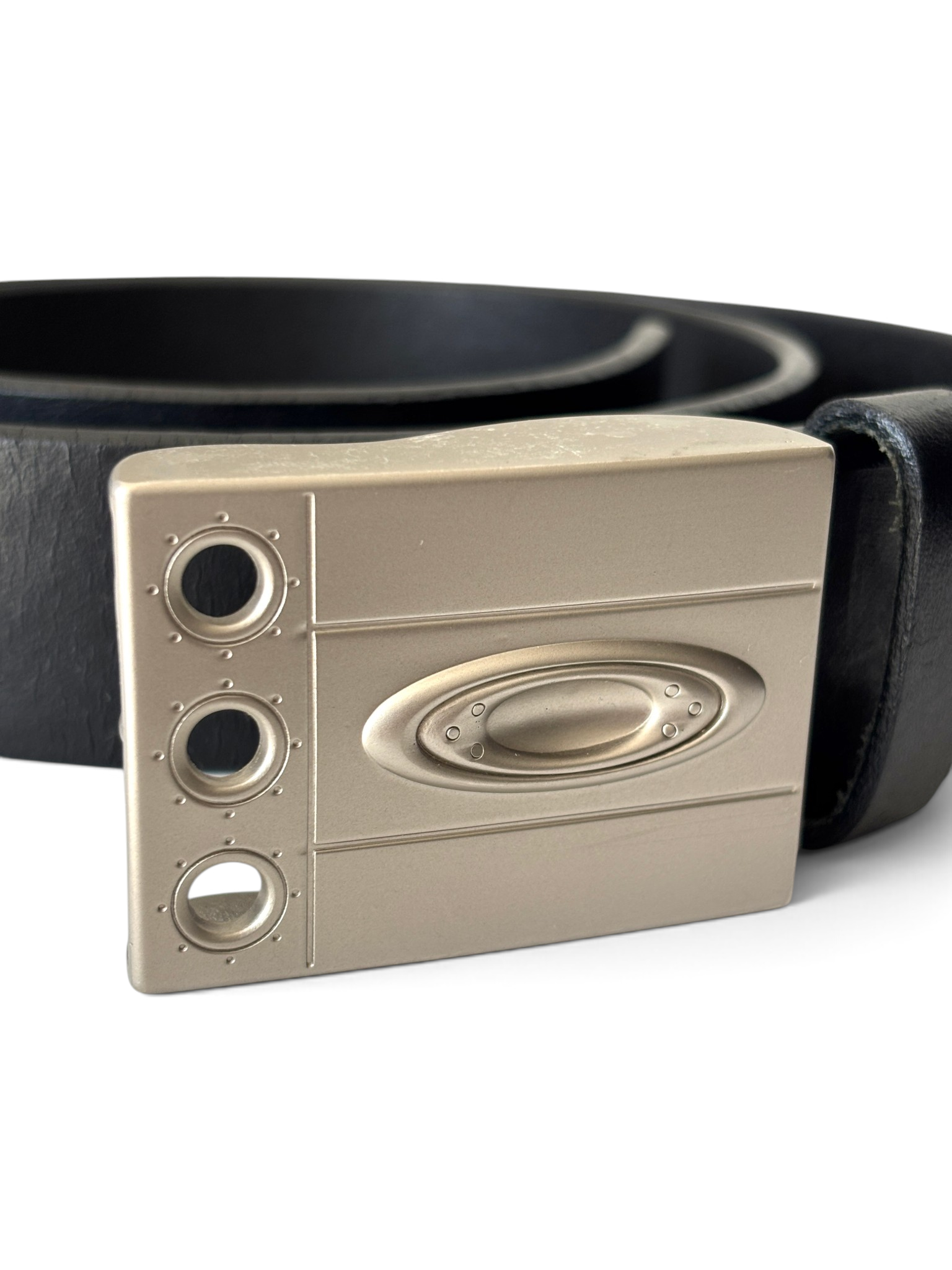 00's Oakley Icon Buckle Leather Belt Black - view 5