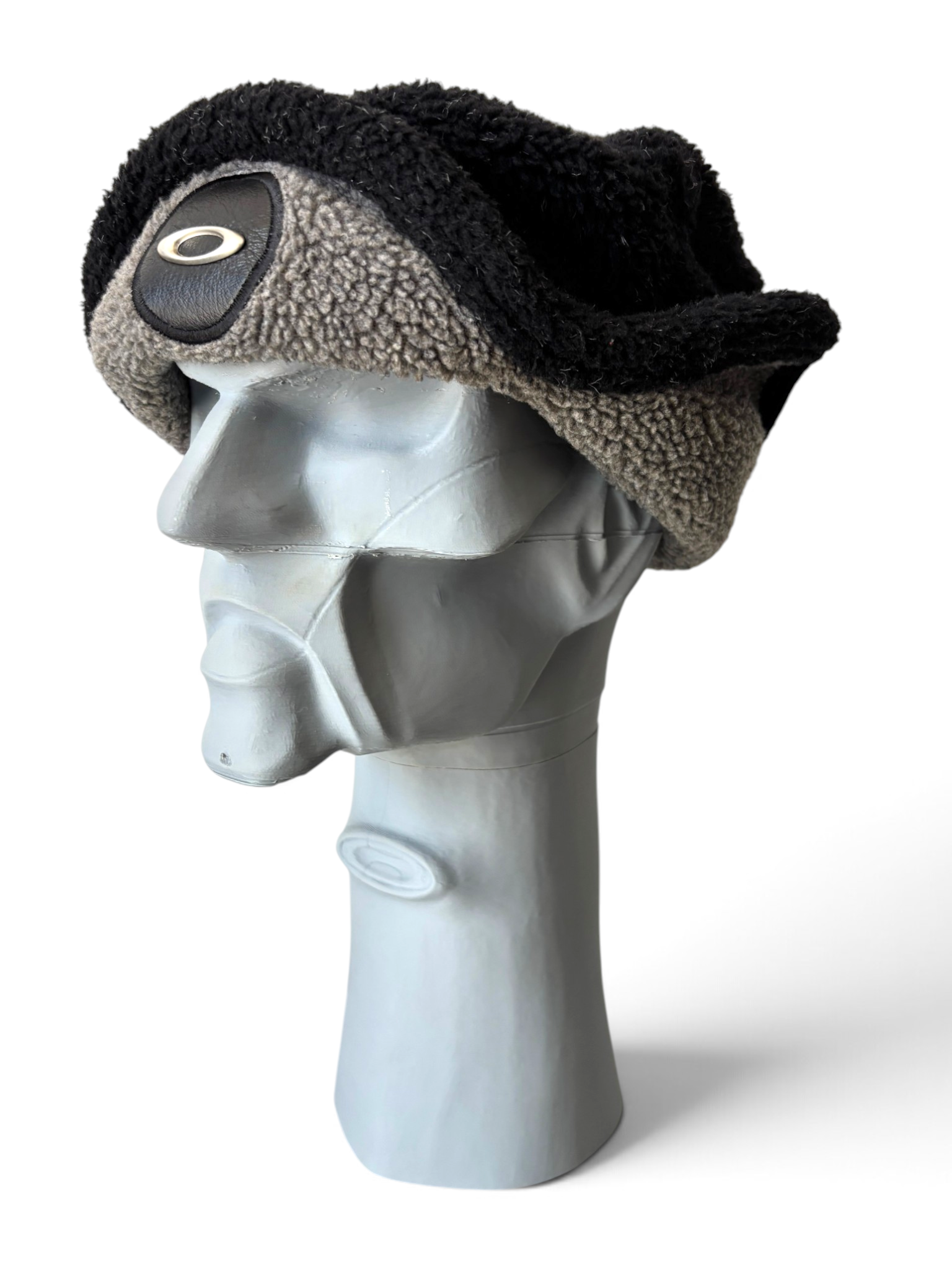 90's Oakley Software Sherpa Trapper Hat Black / Grey - view 6