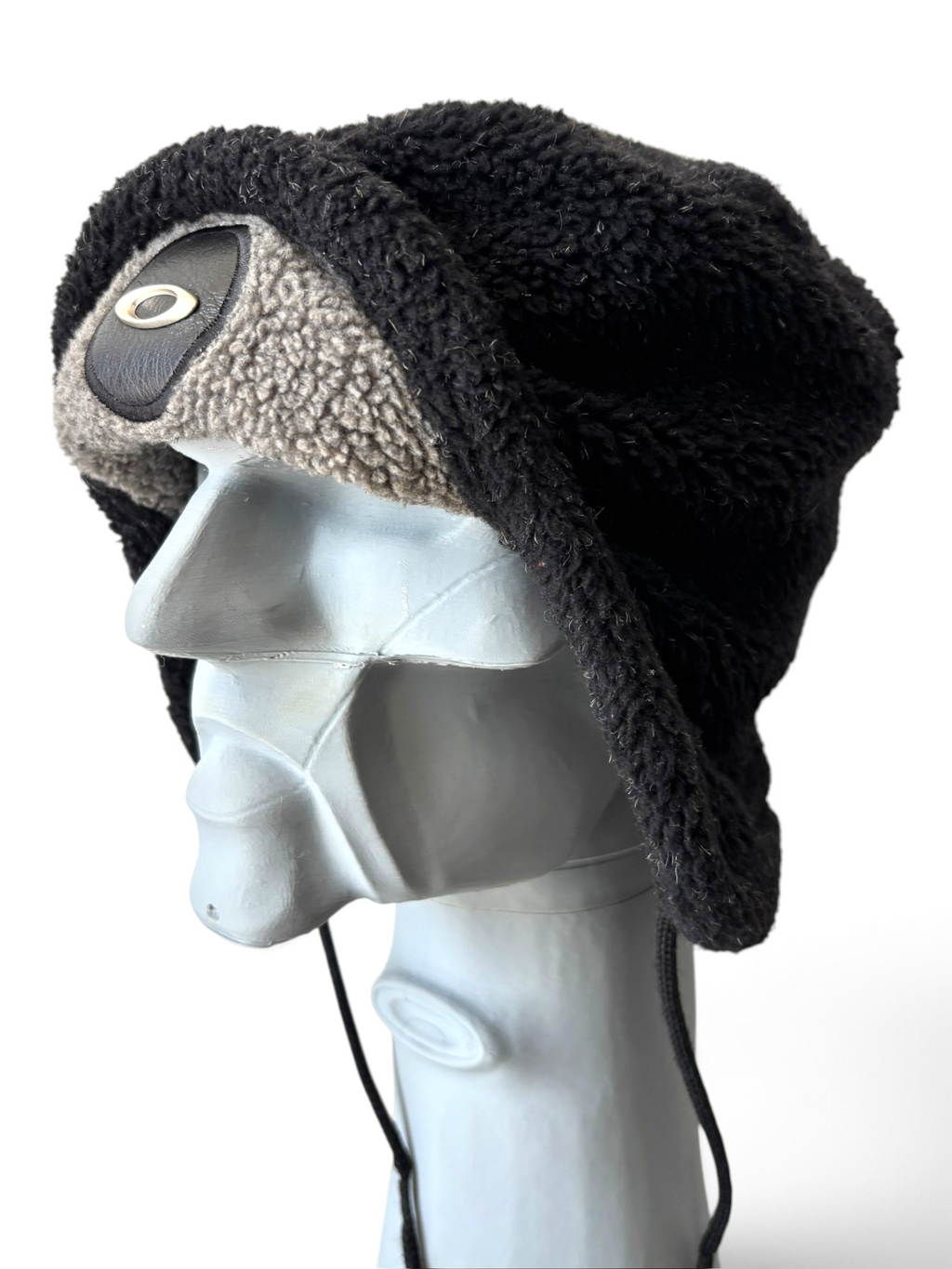 90's Oakley Software Sherpa Trapper Hat Black / Grey - view 3