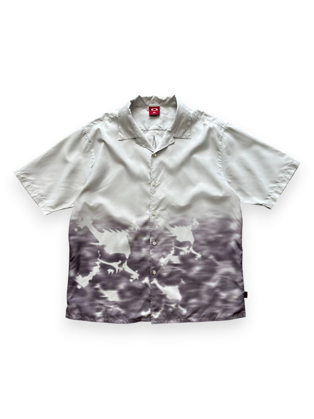 Oakley skull print short sleeve shirt in grey