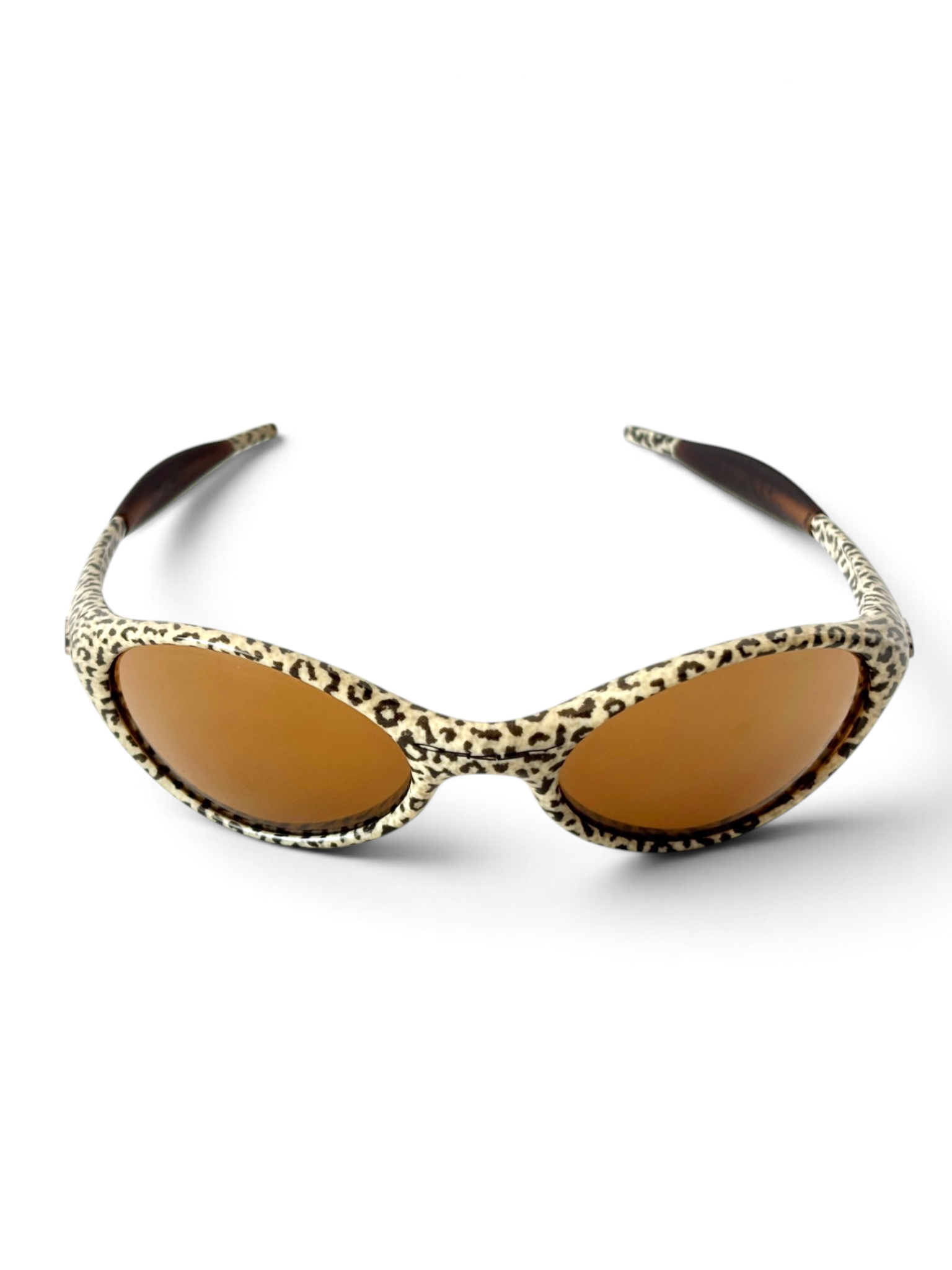 Oakley Eye Jacket sunglasses cheetah leopard print frame gold iridium lens