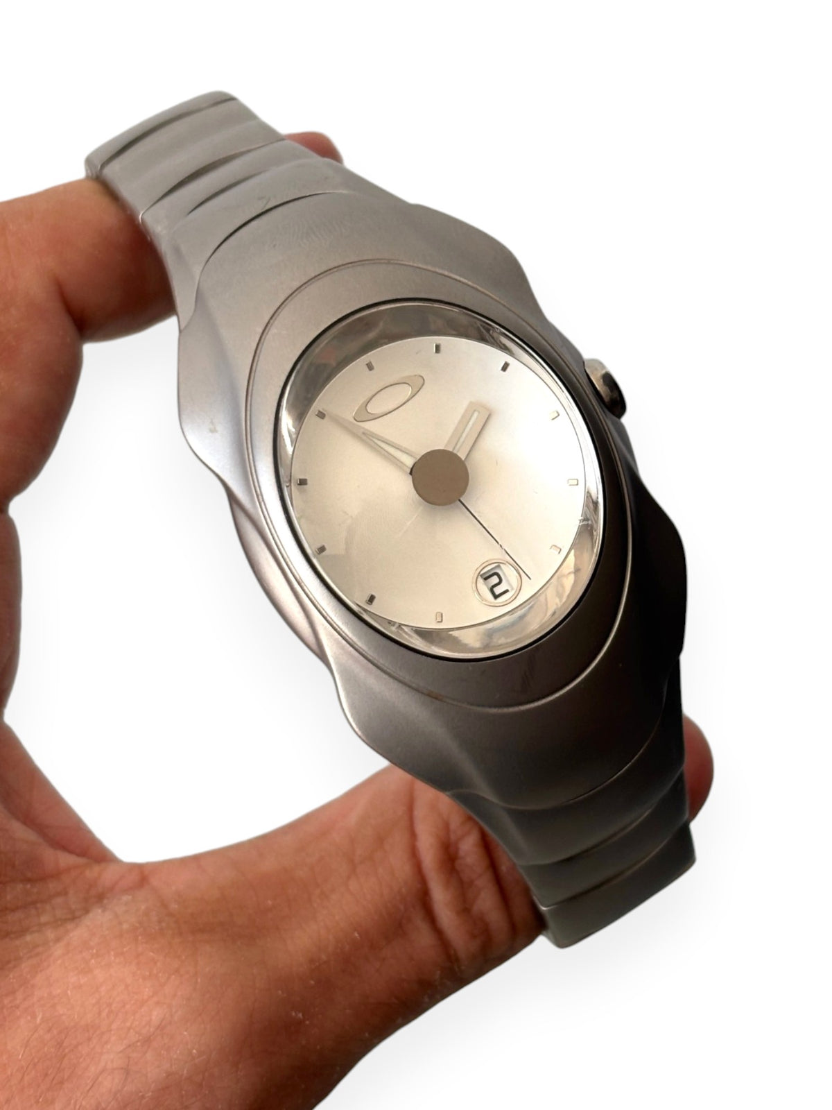1998 Oakley Time Bomb Titanium / White Watch w/ Box (OS) - view 7