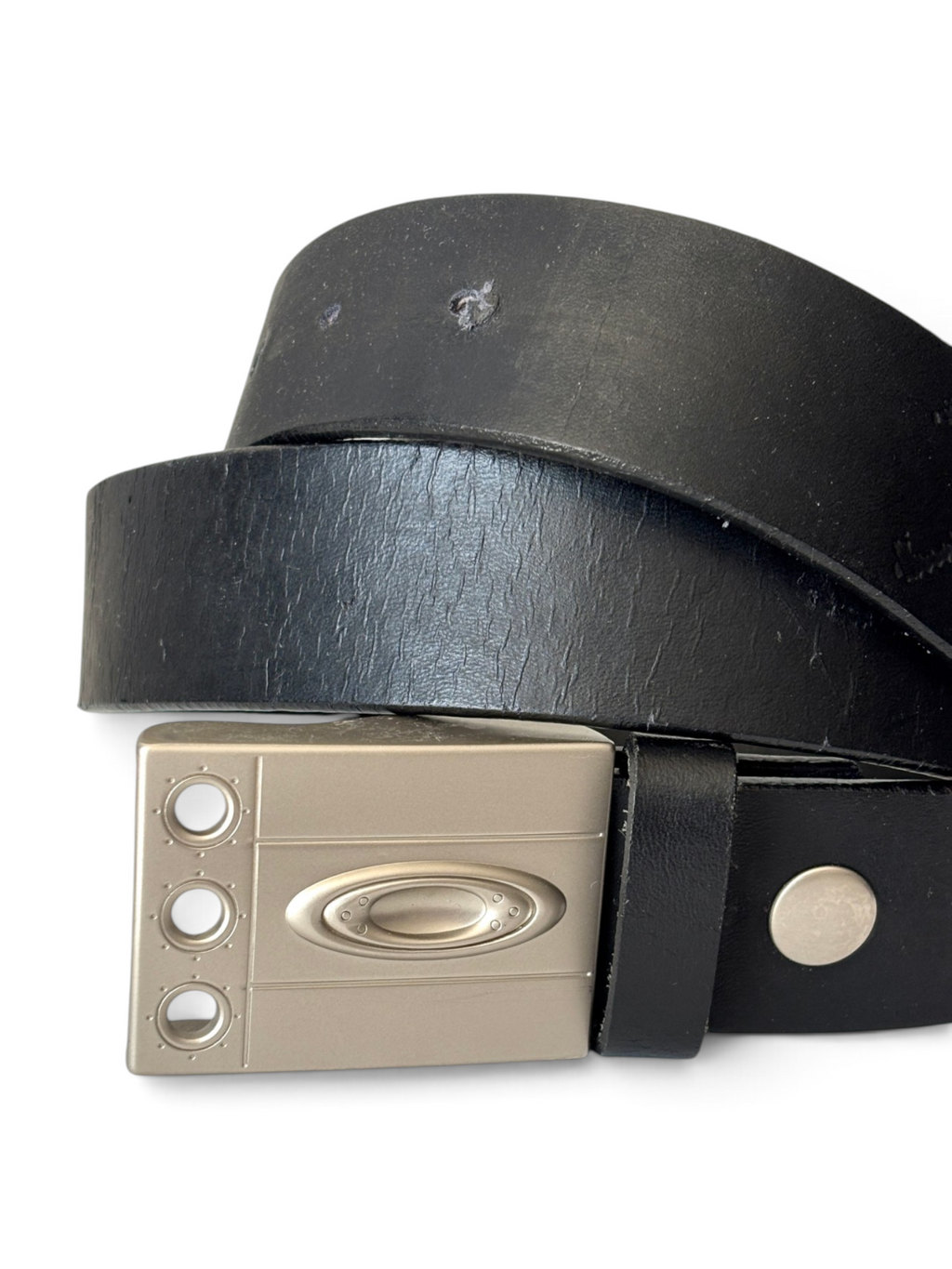 00's Oakley Icon Buckle Leather Belt Black - view 2