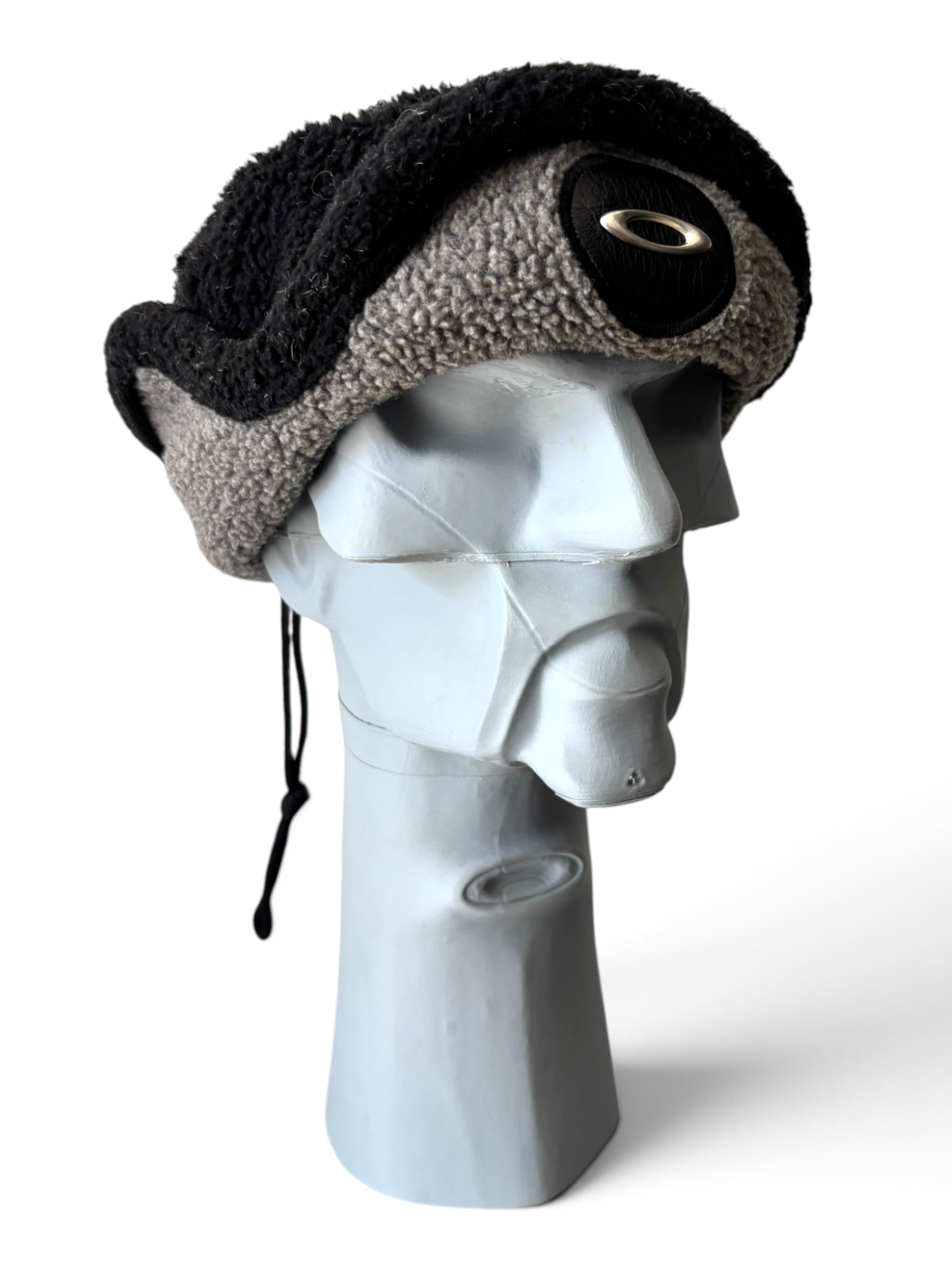90's Oakley Software Sherpa Trapper Hat Black / Grey - view 5