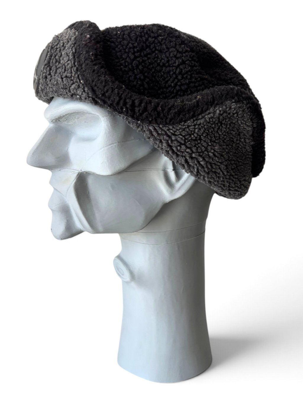 00's Oakley Skull Patch Sherpa Trapper Hat Charcoal - view 7